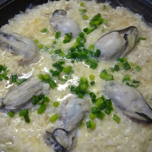 広島の牡蛎で、生姜たっぷり牡蛎雑炊❤